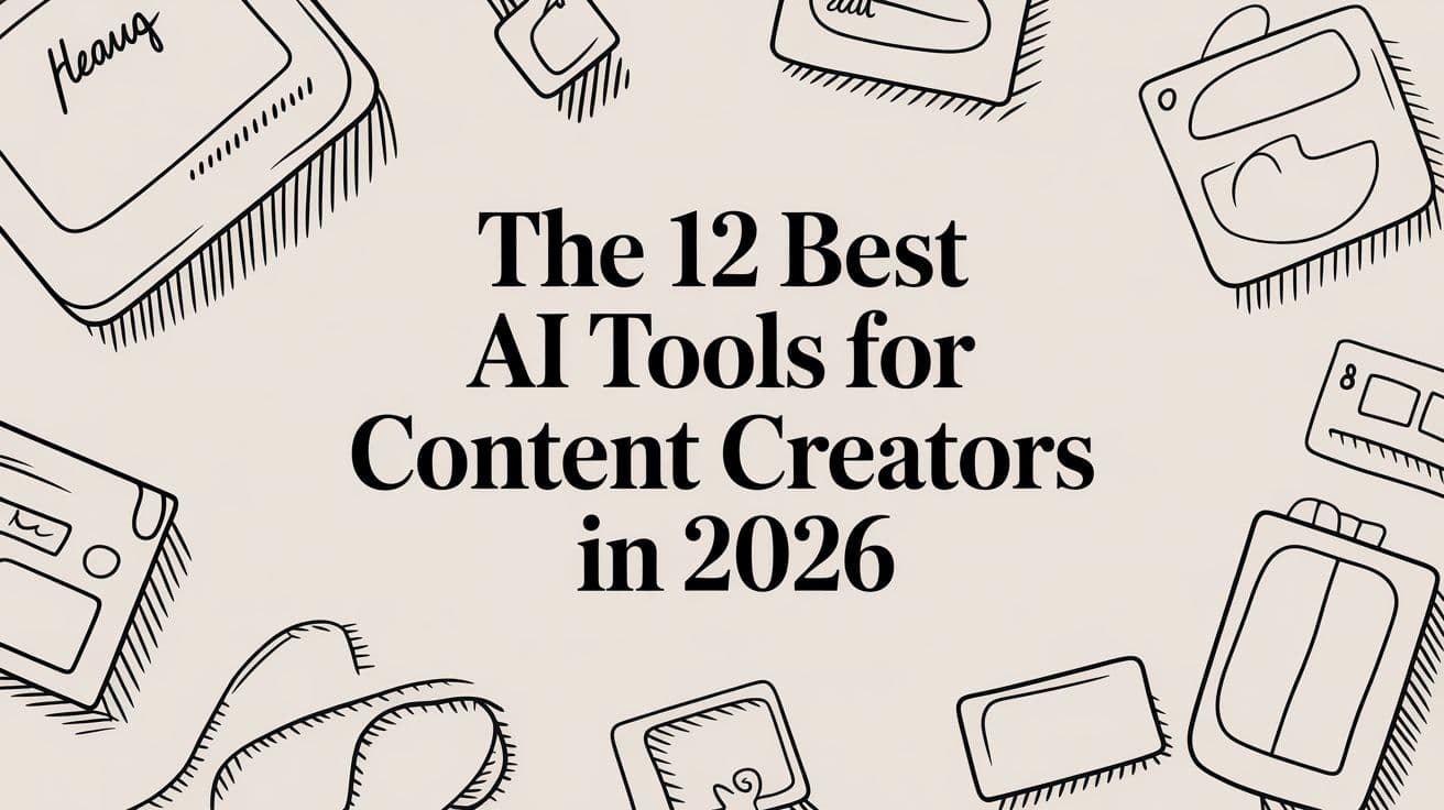 2026 年內容創作者的 12 款最佳 AI 工具