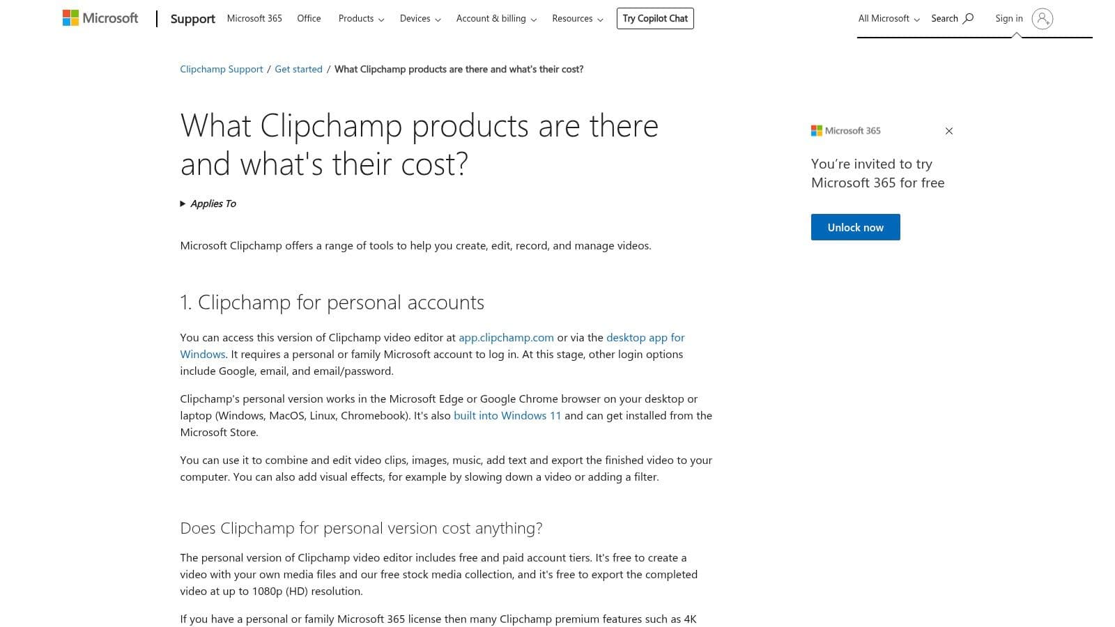 Microsoft Clipchamp