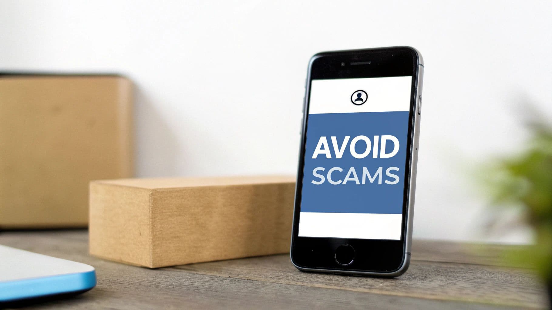 Warning sign for scam risks