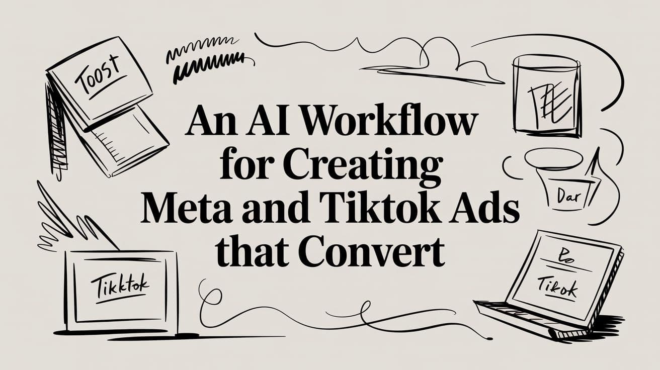 AI radni tok za kreiranje Meta i TikTok oglasa koji konvertiraju
