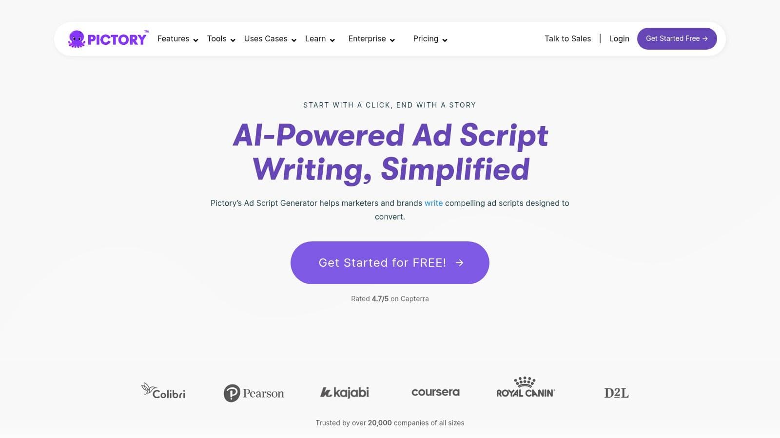 Pictory AI Ad Script Generator