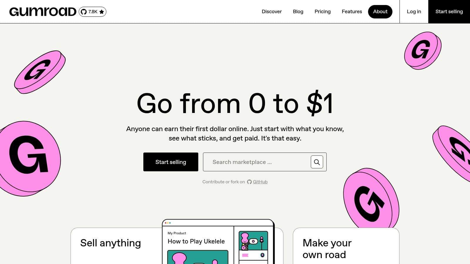 Gumroad (plantilles de guions/anuncis UGC venudes per creadors)