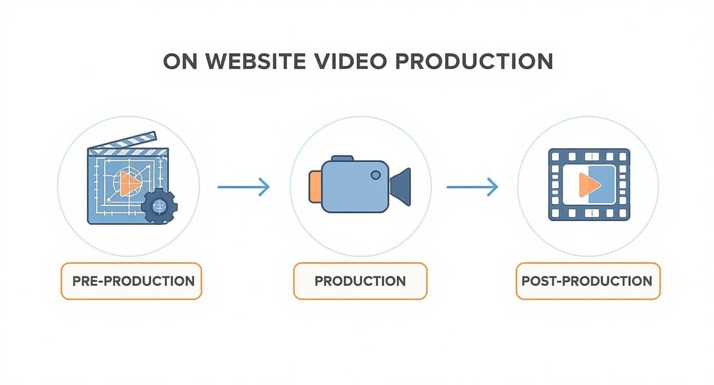 Infografia sobre producció de vídeo per a llocs web