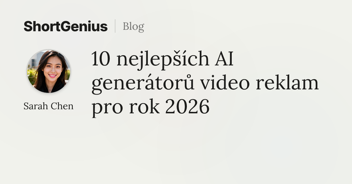 10 nejlepších AI generátorů video reklam pro rok 2026