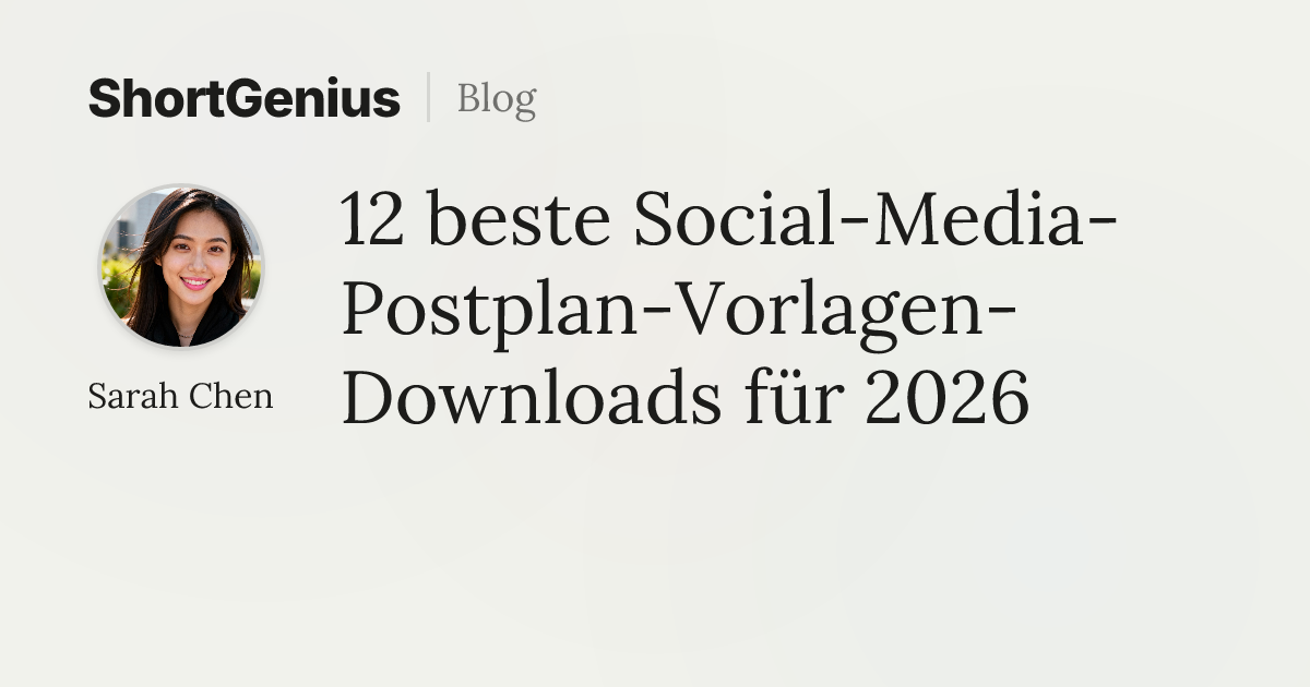 12 beste Social-Media-Postplan-Vorlagen-Downloads für 2026 ...