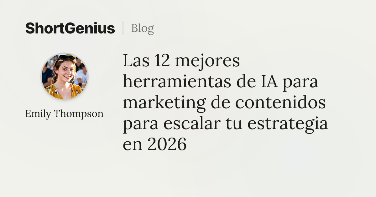 Las 12 mejores herramientas de IA para marketing de contenidos para ...