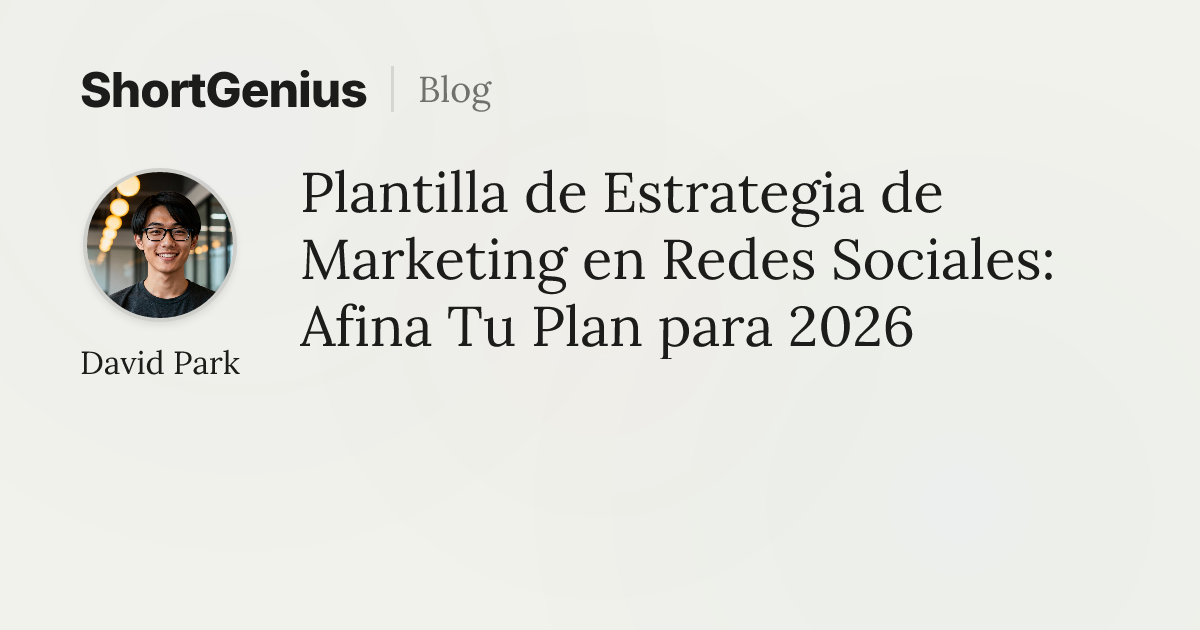 Plantilla de Estrategia de Marketing en Redes Sociales: Afina Tu Plan ...