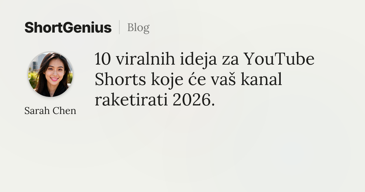 10 viralnih ideja za YouTube Shorts koje će vaš kanal raketirati 2026.
