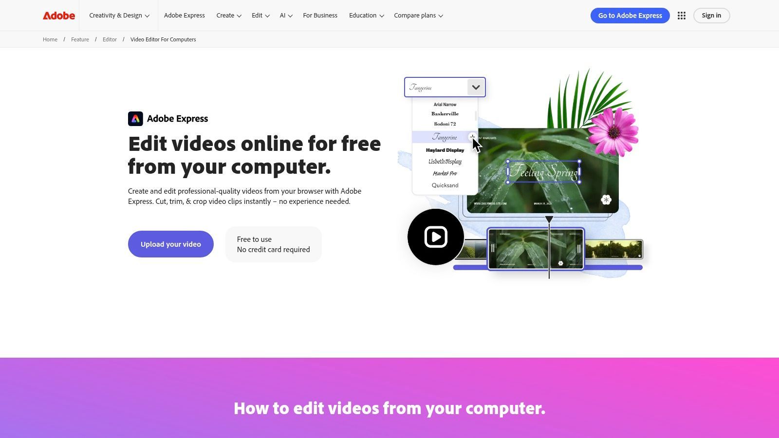 Adobe Express – Free Online Video Editor