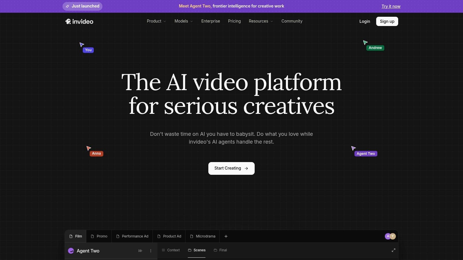 InVideo AI platform