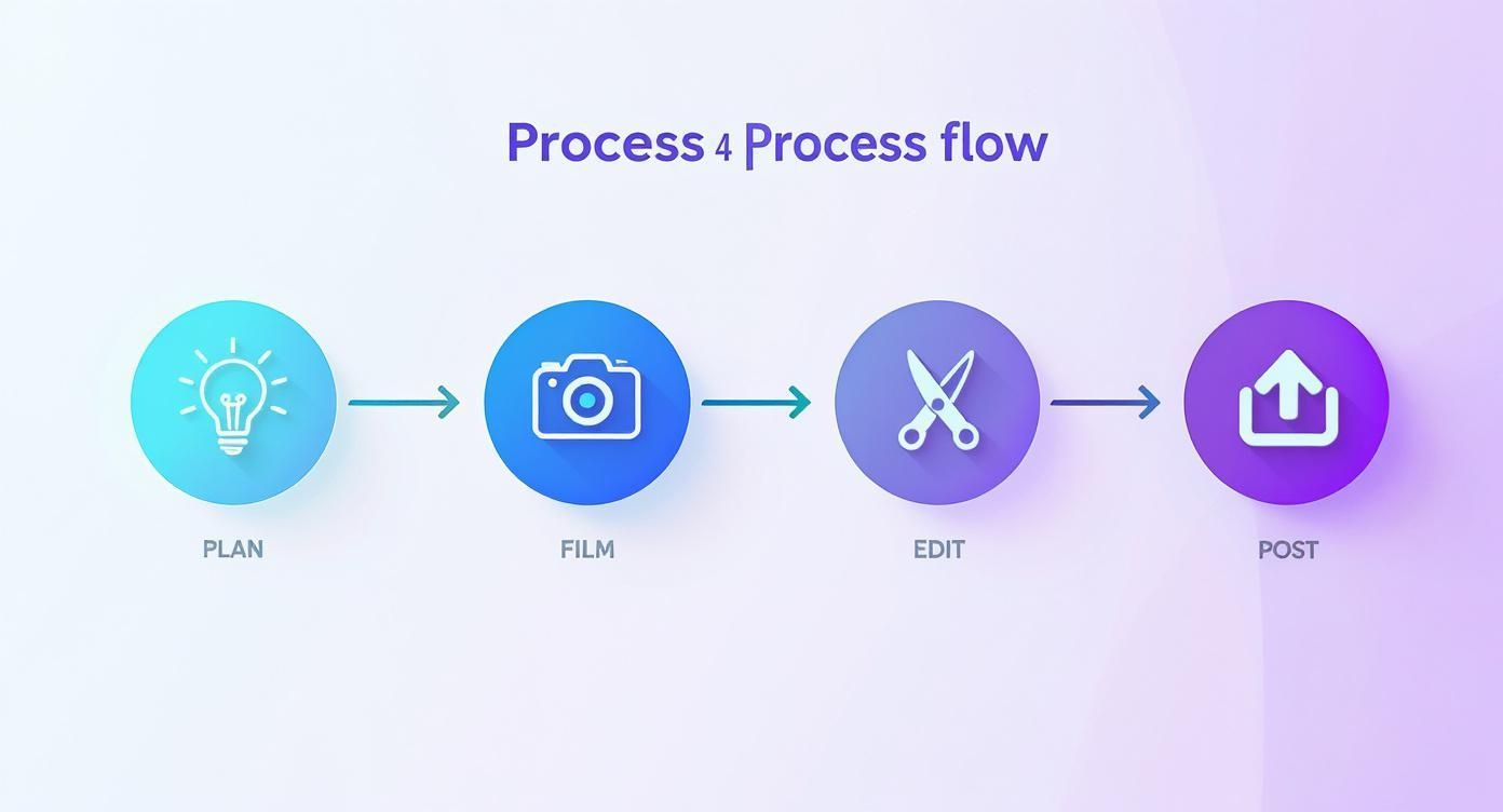 อินโฟกราฟิกเกี่ยวกับวิธีสร้างวิดีโอสั้น
