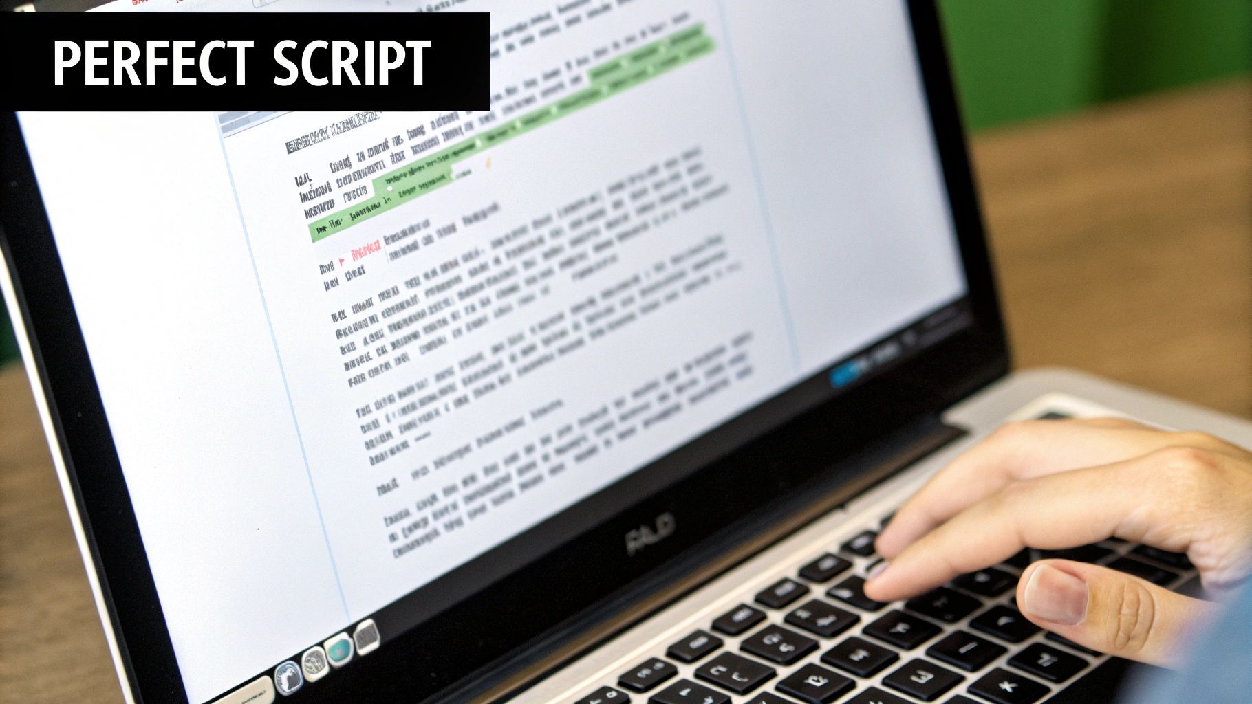 Սքրինշոտ https://www.shortgenius.com/script-editor-ից