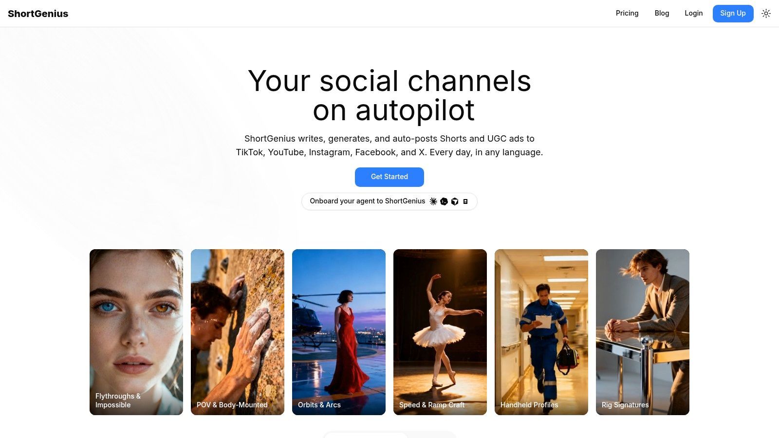 Skermopname van https://shortgenius.com