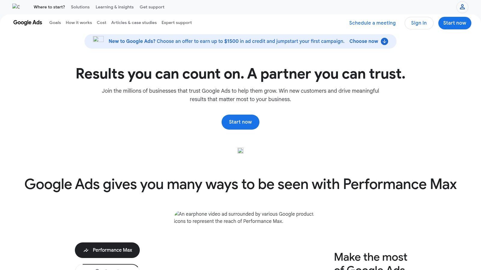 Google Ads (Performance Max generative AI)