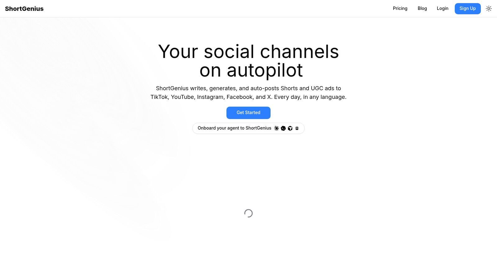 Captura de pantalla de https://shortgenius.com
